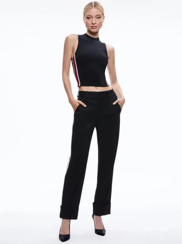 Tops Women Alice Olivia DARINA MOCK NECK TANK Blackperfect Ruby