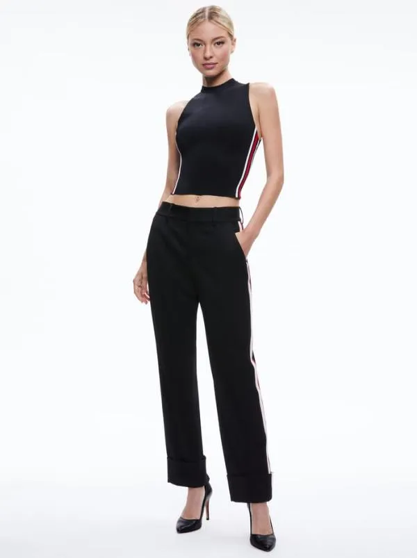Tops Women Alice Olivia DARINA MOCK NECK TANK Blackperfect Ruby
