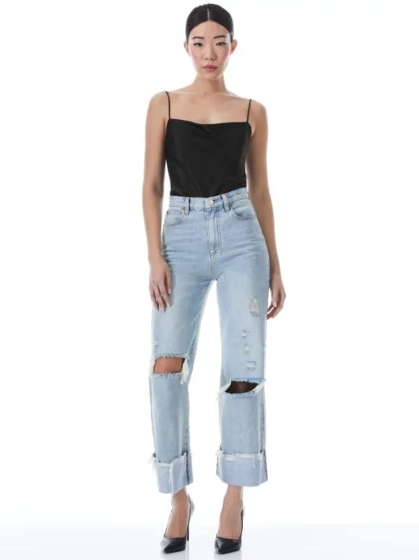 Tops Women Alice Olivia HARMON BODYSUIT Black