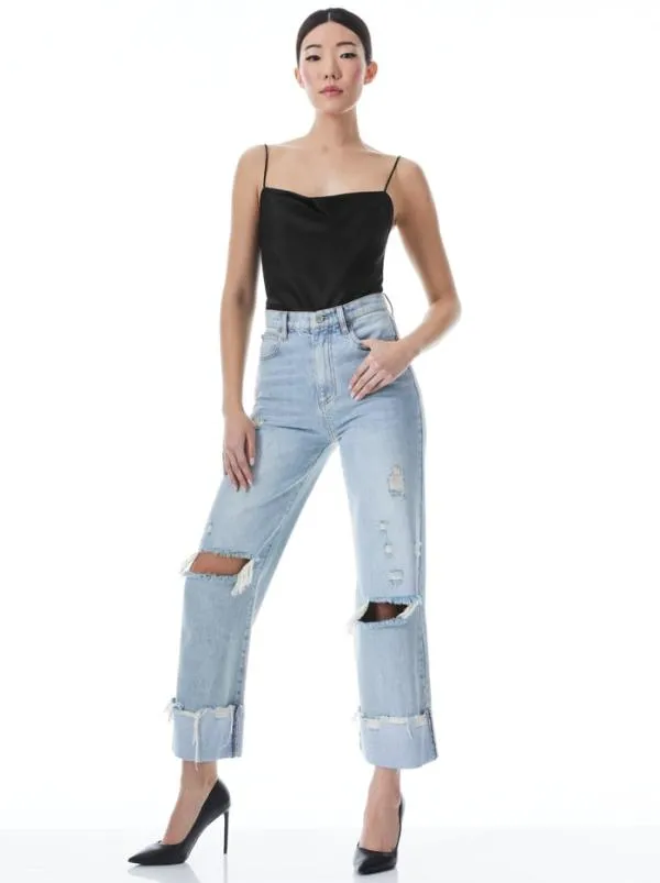 Tops Women Alice Olivia HARMON BODYSUIT Black
