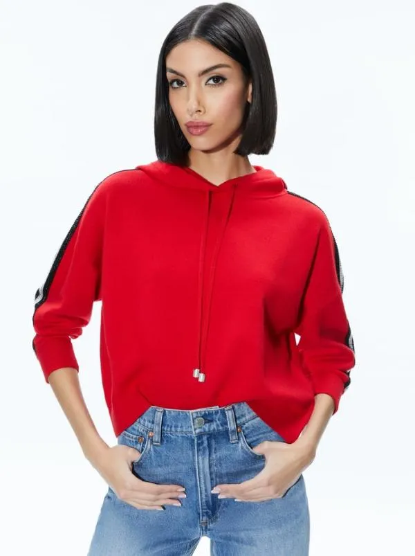 Tops Women Alice Olivia KATERINE OVERSIZED HOODIE Perfect Ruby