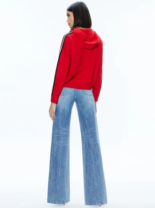 Tops Women Alice Olivia KATERINE OVERSIZED HOODIE Perfect Ruby