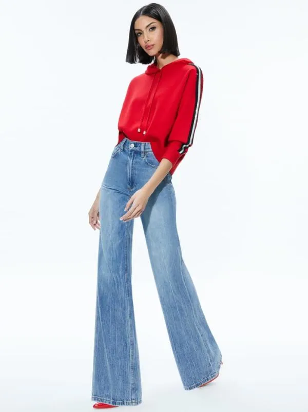 Tops Women Alice Olivia KATERINE OVERSIZED HOODIE Perfect Ruby