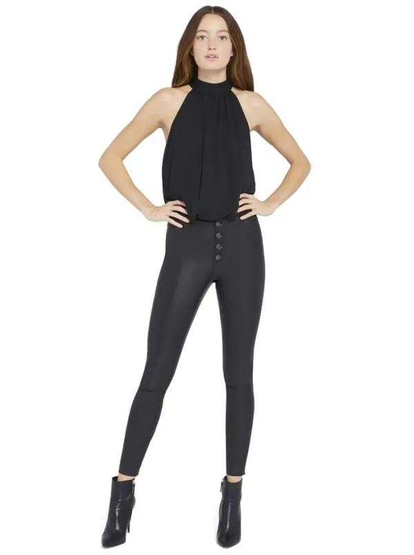 Tops Women Alice Olivia MARIS HALTER NECK GATHERED TOP Black