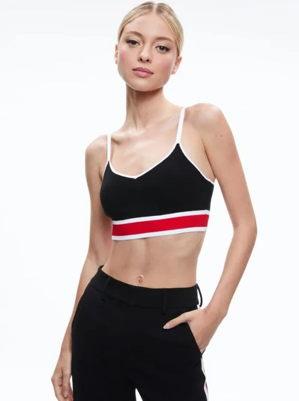 Tops Women Alice Olivia MAUDE BRALETTE Blackperfect Ruby