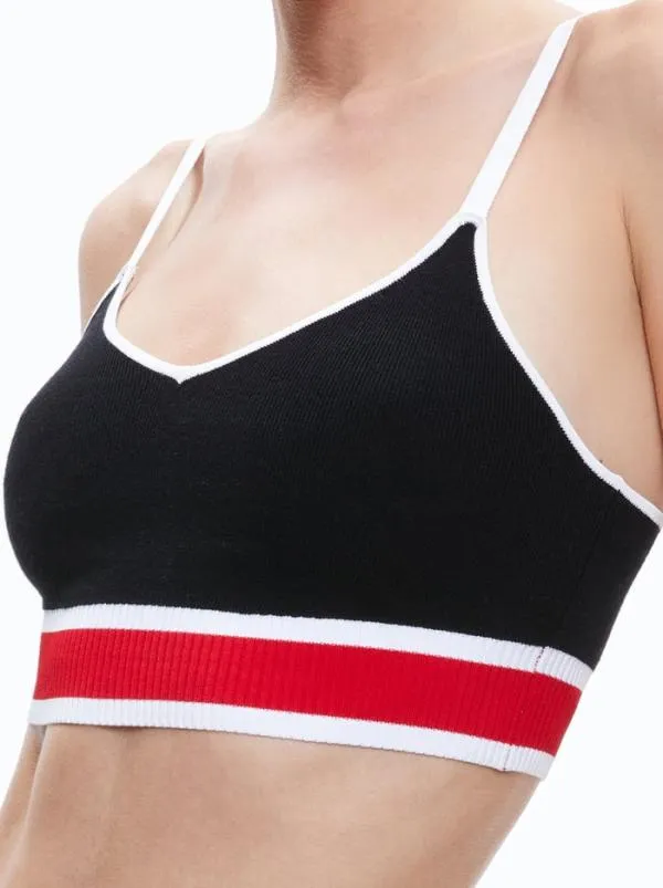 Tops Women Alice Olivia MAUDE BRALETTE Blackperfect Ruby