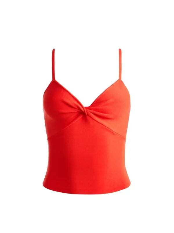 Tops Women Alice Olivia RHONA TWIST FRONT TANK Chili Pepper