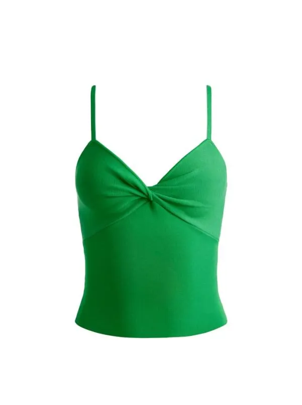 Tops Women Alice Olivia RHONA TWIST FRONT TANK Kelly