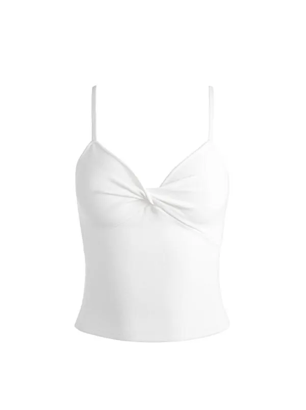 Tops Women Alice Olivia RHONA TWIST FRONT TANK Soft White