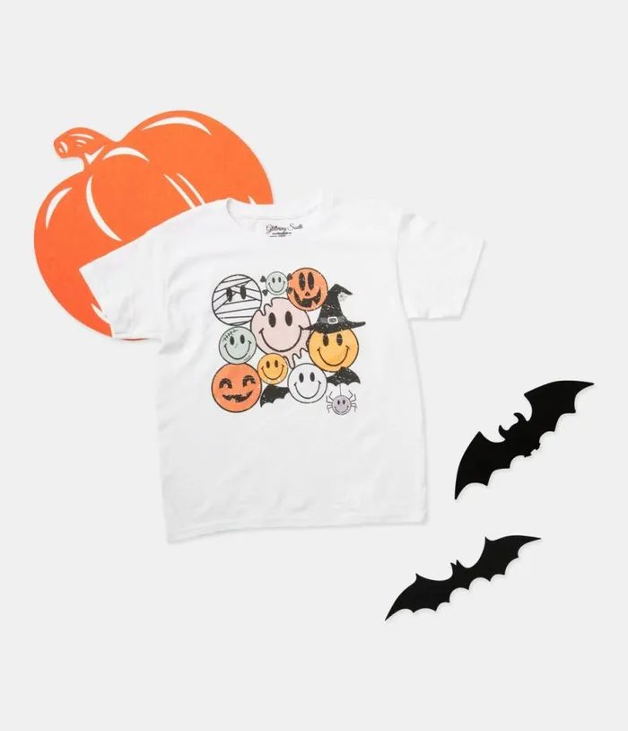 Trick Or Treat Faces Youth Graphic Tee ClothingHalloween Unique Vintage Graphic Tees Trick Or Treat Faces Youth Graphic Tee ClothingHalloween Unique Vintage Graphic Tees