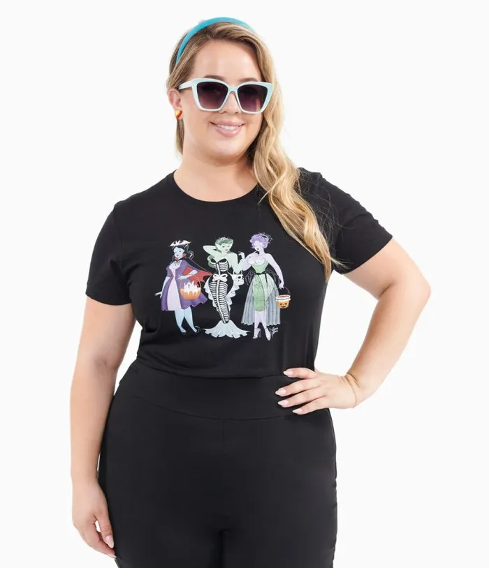 Trick Or Treat Ghouls Fitted Graphic Tee ClothingHalloweenPlus Unique Vintage Graphic Tees Trick Or Treat Ghouls Fitted Graphic Tee ClothingHalloweenPlus Unique Vintage Graphic Tees