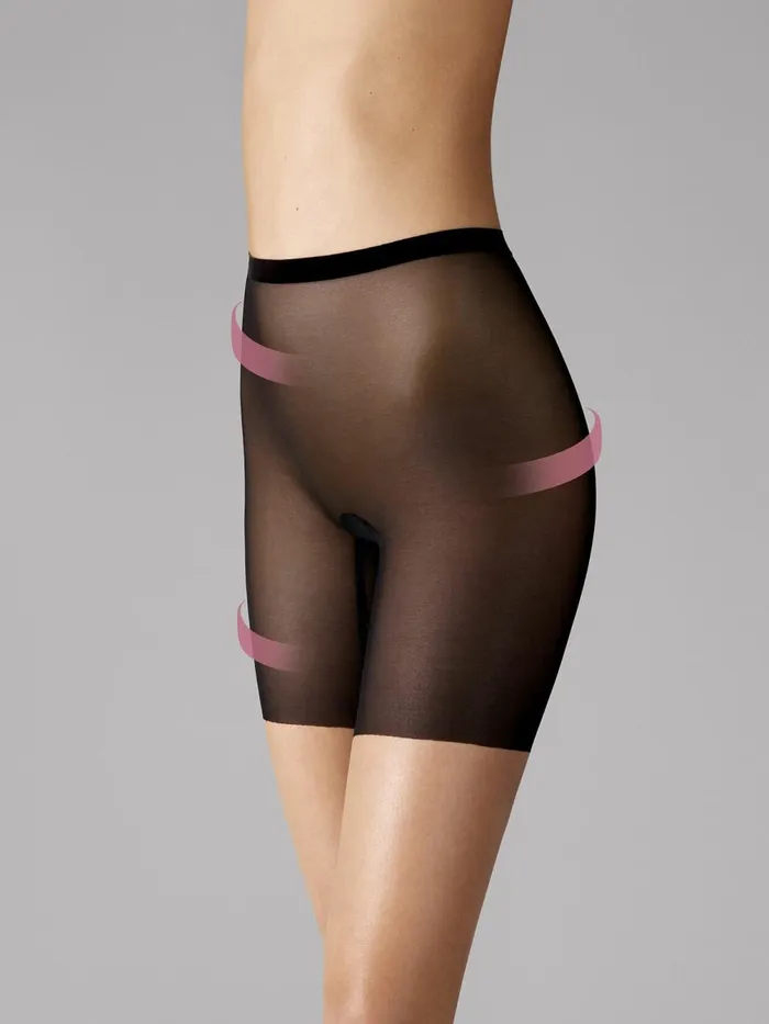 Tulle Control Shorts Black Women Wolford Panties