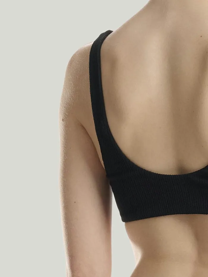 Ultra Texture Bikini Top Black Women Wolford Swimwear