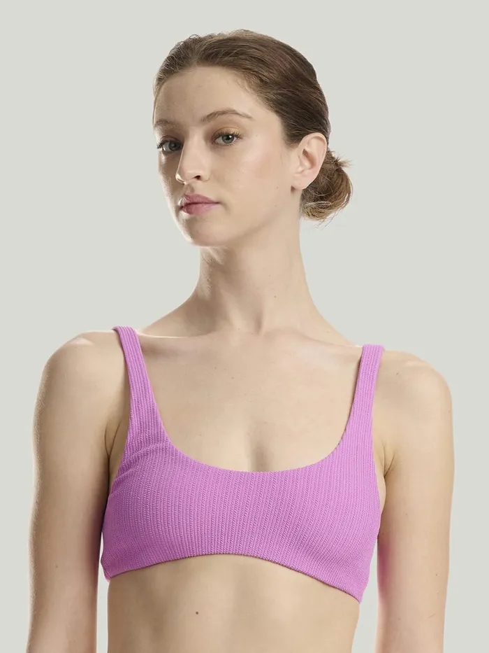 Ultra Texture Bikini Top Orchid Women Wolford Swimwear