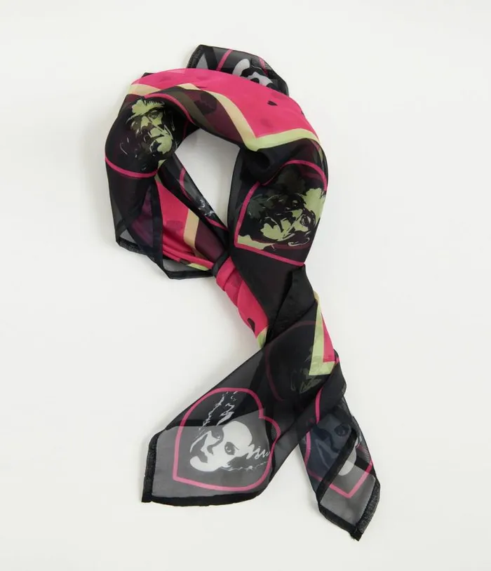 Universal Monsters X Frankenstein and Bride Border Hair Scarf AccessoriesHalloween Unique Vintage Accessories