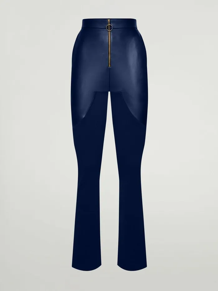 Vegan Body Lines Trousers Navy Women Wolford Trousers and Jumpsuits