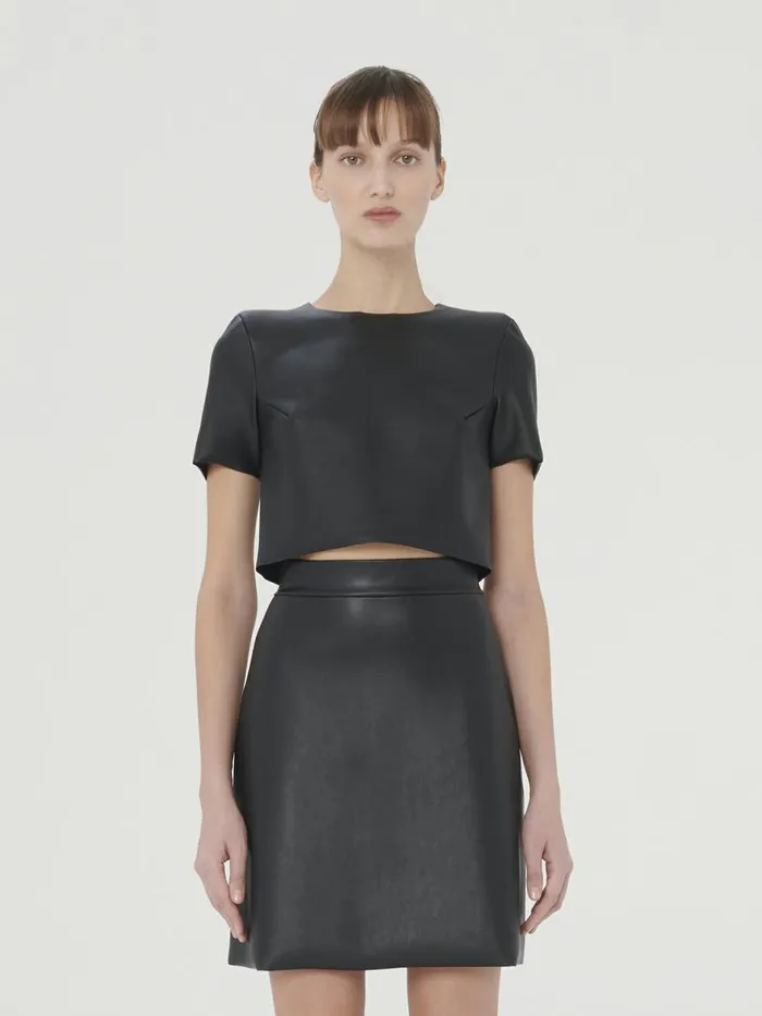 Vegan Top Short Sleeves Black Women Wolford Tops
