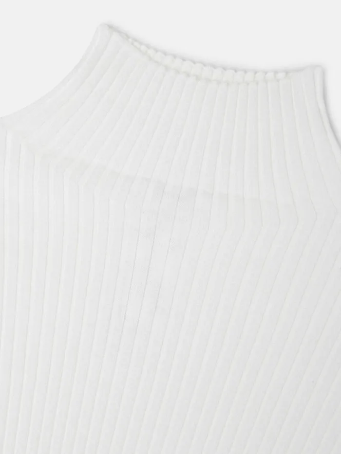 Viscose Rib Pullover White Women Wolford Longsleeve Shirts