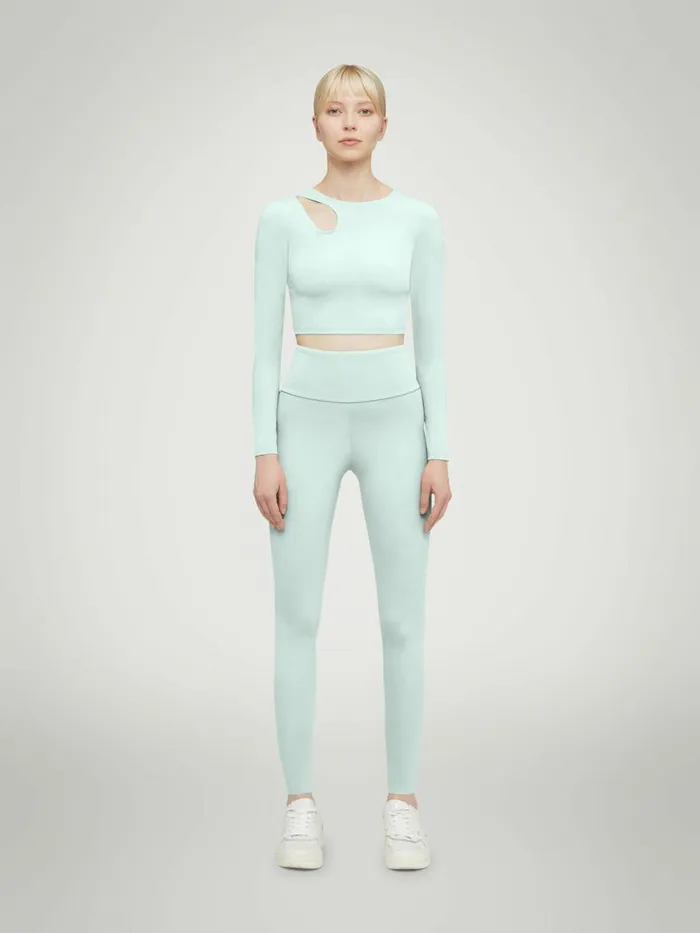 Warm Up Leggings Aqua Women Wolford Athleisure Leggings
