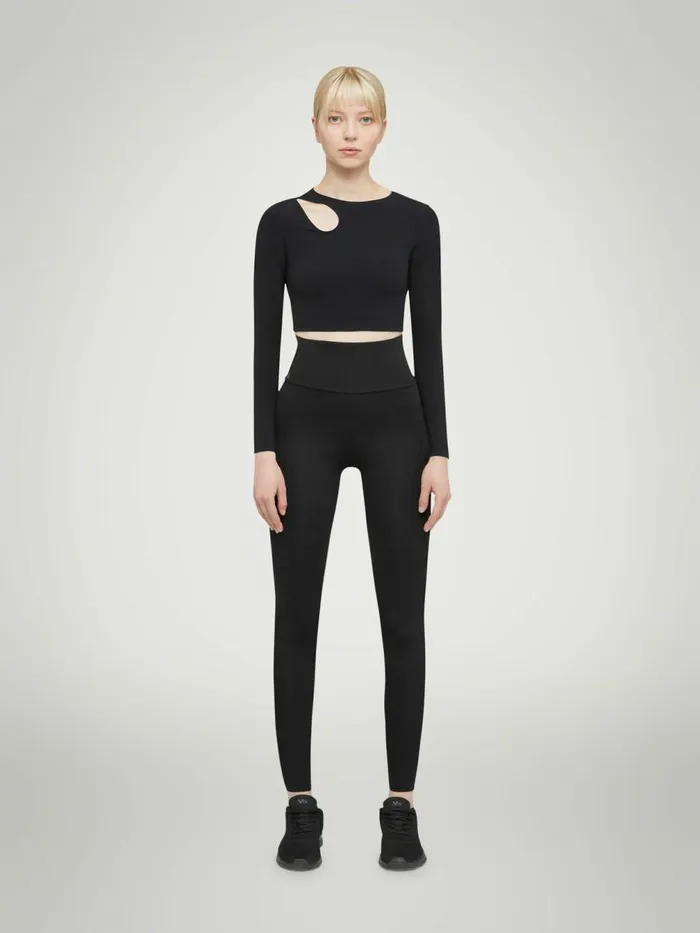 Warm Up Leggings Black Women Wolford Athleisure Leggings
