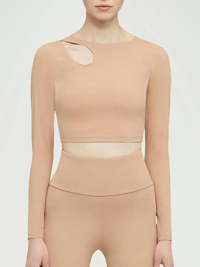 Warm Up Top Long Sleeves Almond Women Wolford Tops