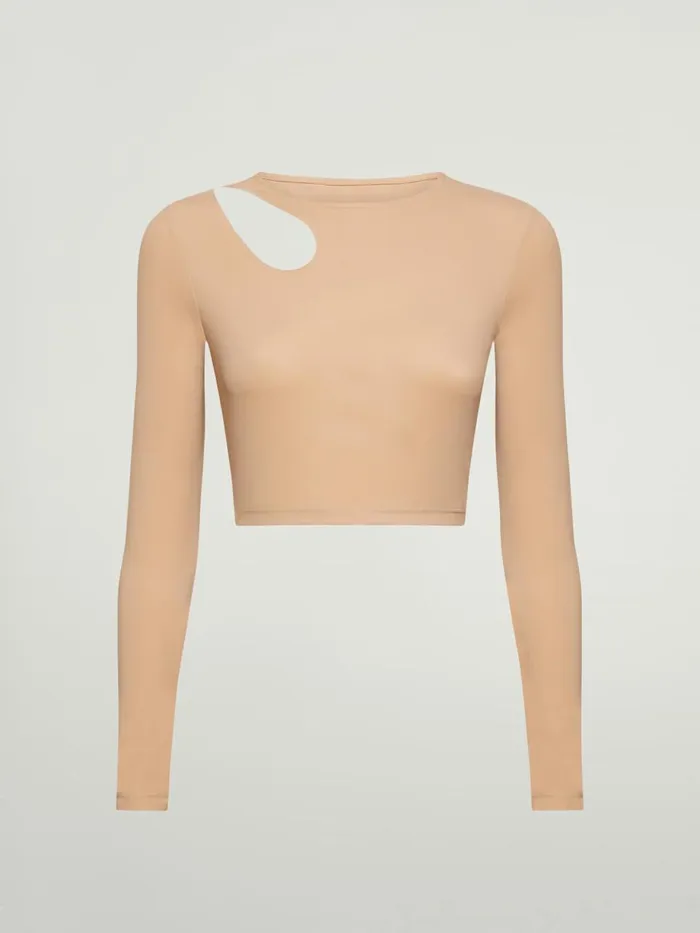 Warm Up Top Long Sleeves Almond Women Wolford Tops