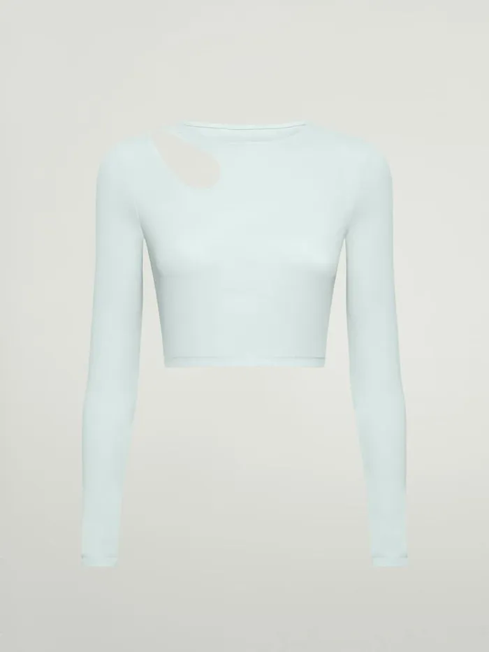 Warm Up Top Long Sleeves Aqua Women Wolford Tops