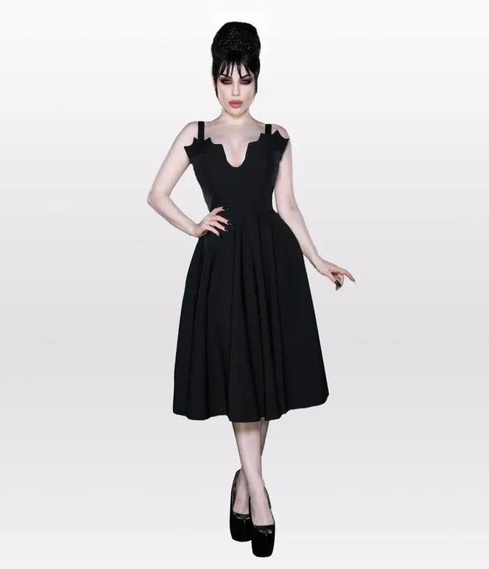 Weasel Wear Black Queen Of The Night Swing Dress DressesPlus Unique Vintage Pocket Dresses Weasel Wear Black Queen Of The Night Swing Dress DressesPlus Unique Vintage Pocket Dresses
