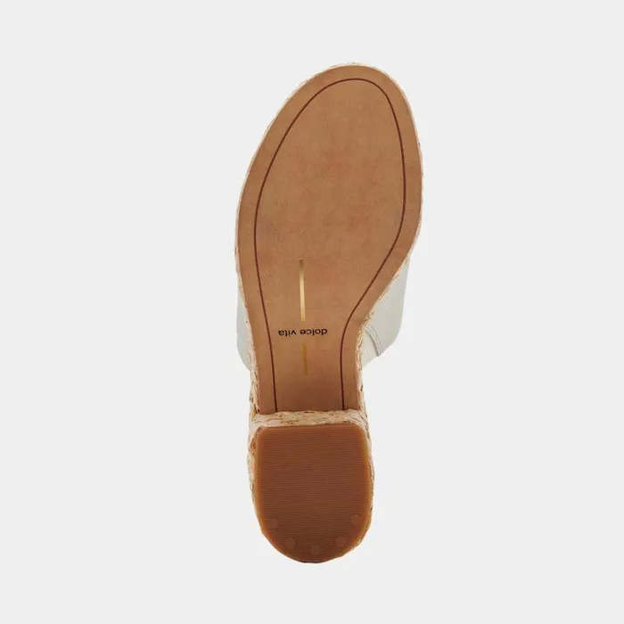 Wedges Shop Dolce Vita Elora Heels Ivory Leather Ivory Leather Heeled Sandals Ivory Leather
