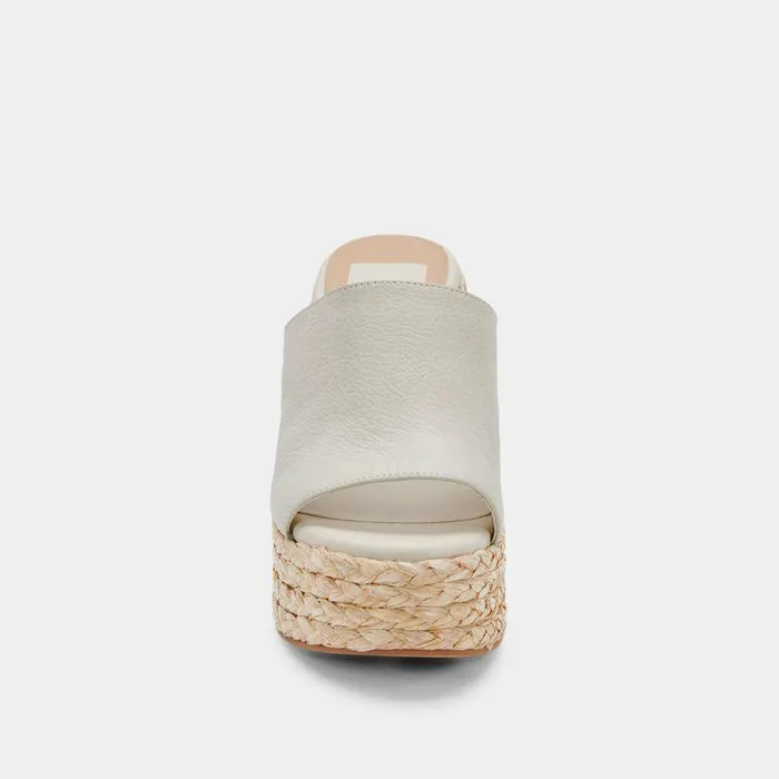 Wedges Shop Dolce Vita Elora Heels Ivory Leather Ivory Leather Heeled Sandals Ivory Leather