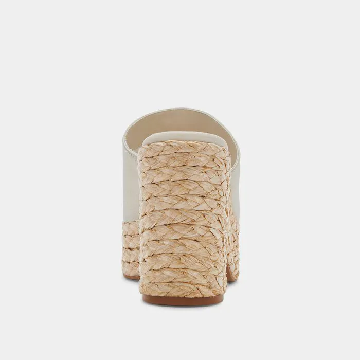 Wedges Shop Dolce Vita Elora Heels Ivory Leather Ivory Leather Heeled Sandals Ivory Leather