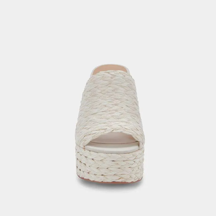 Wedges Shop Dolce Vita Elora Heels Offwhite Raffia Offwhite Raffia Heeled Sandals Off White Raffia