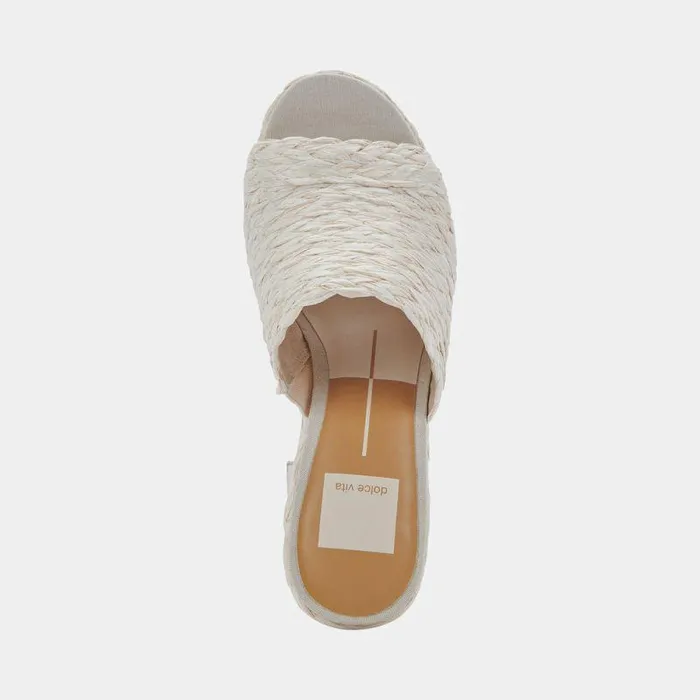 Wedges Shop Dolce Vita Elora Heels Offwhite Raffia Offwhite Raffia Heeled Sandals Off White Raffia