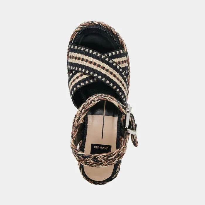 Wedges Shop Dolce Vita Grayce Heels Black Multi Woven Black Multi Woven