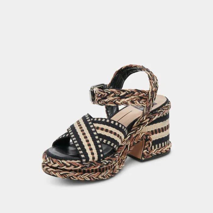 Wedges Shop Dolce Vita Grayce Heels Black Multi Woven Black Multi Woven