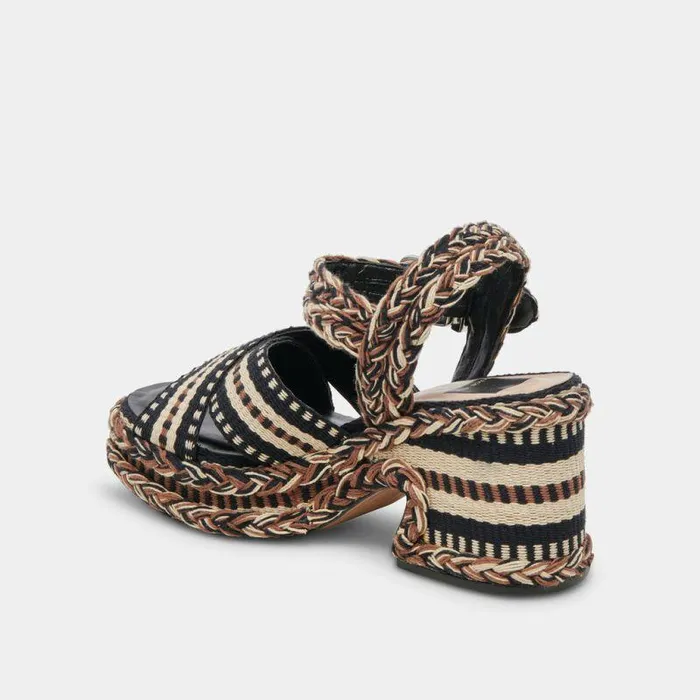 Wedges Shop Dolce Vita Grayce Heels Black Multi Woven Black Multi Woven