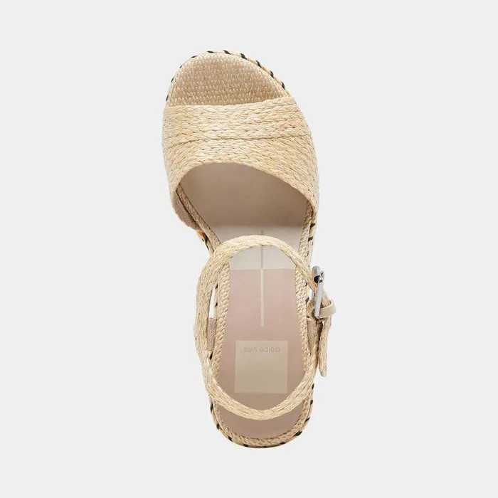 Wedges Shop Dolce Vita Tiago Wedges Lt Natural Raffia Raffia Sandals and Recycled Materials Lt Natural Raffia