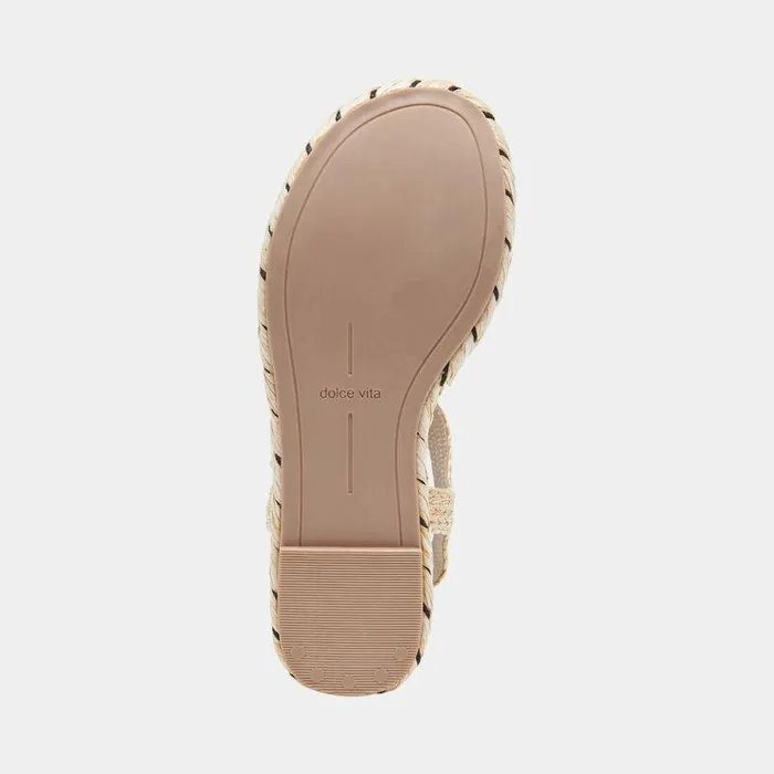 Wedges Shop Dolce Vita Tiago Wedges Lt Natural Raffia Raffia Sandals and Recycled Materials Lt Natural Raffia