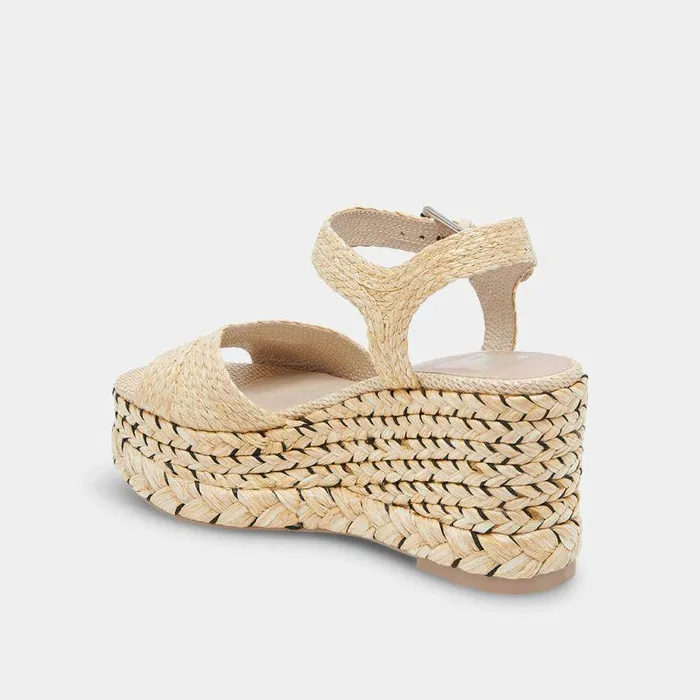 Wedges Shop Dolce Vita Tiago Wedges Lt Natural Raffia Raffia Sandals and Recycled Materials Lt Natural Raffia