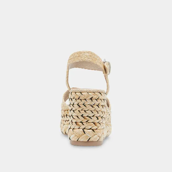 Wedges Shop Dolce Vita Tiago Wedges Lt Natural Raffia Raffia Sandals and Recycled Materials Lt Natural Raffia