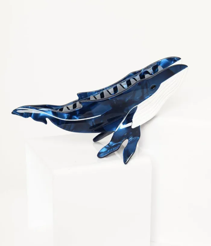 Whale Acrylic Hair Claw Accessories Unique Vintage Beauty