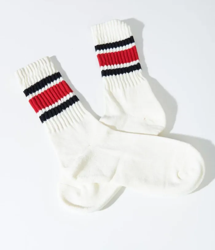 White and Red Striped Socks Accessories Unique Vintage Stockings and Tights