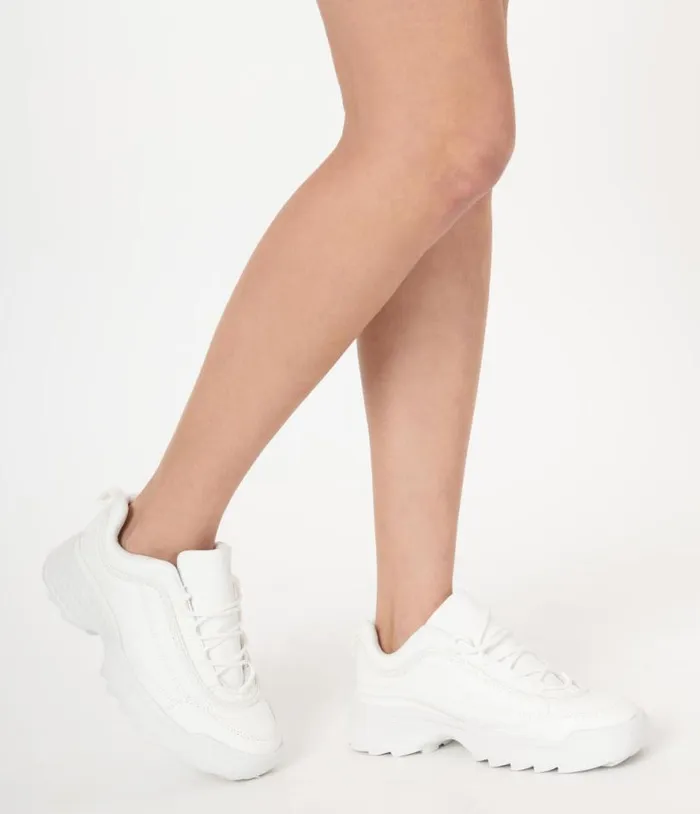 White Athletic Sneakers Shoes Unique Vintage Flats