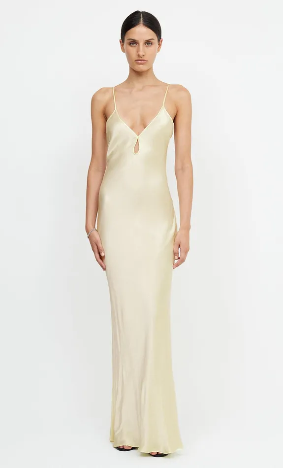 Woman Bec Bridge Backless Dresses CEDAR CITY MAXI DRESS Ice Yellow