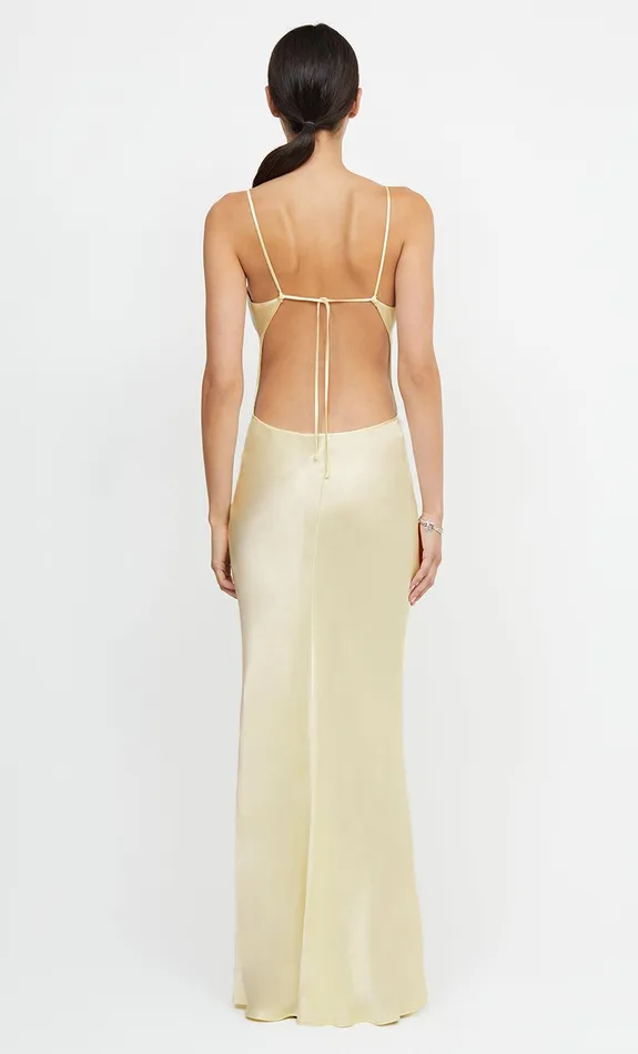 Woman Bec Bridge Backless Dresses CEDAR CITY MAXI DRESS Ice Yellow Woman Bec Bridge Backless Dresses CEDAR CITY MAXI DRESS Ice Yellow