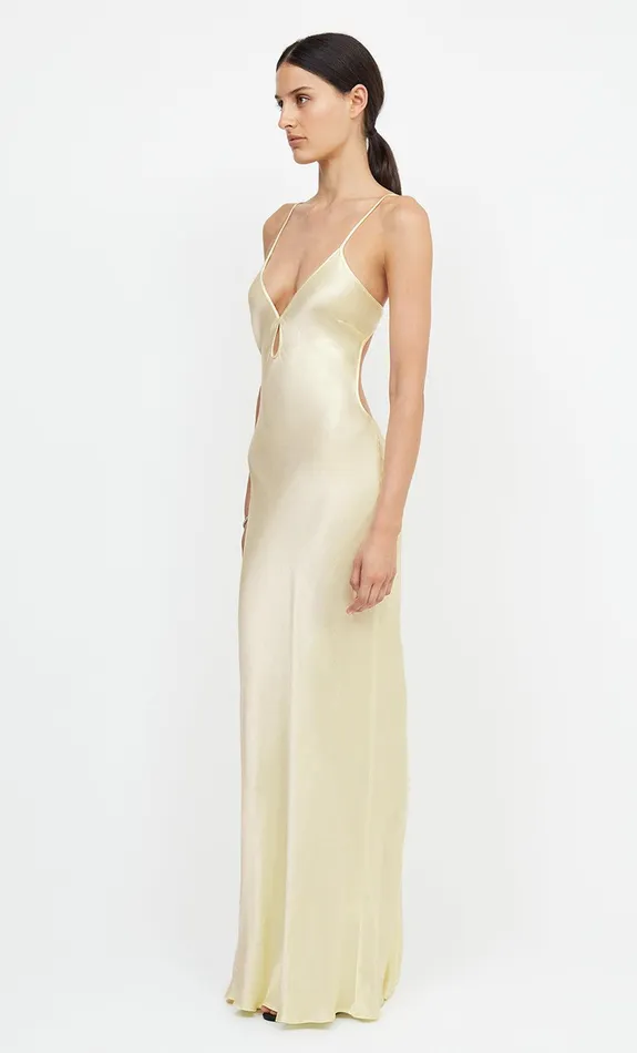 Woman Bec Bridge Backless Dresses CEDAR CITY MAXI DRESS Ice Yellow Woman Bec Bridge Backless Dresses CEDAR CITY MAXI DRESS Ice Yellow