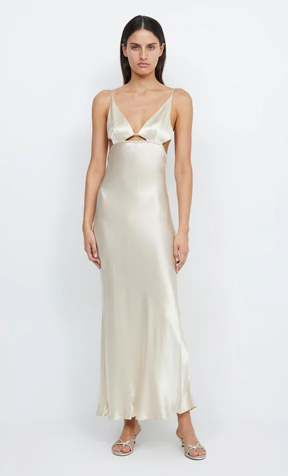 Woman Bec Bridge Backless Dresses INDI STRAPPY MAXI DRESS Vanilla Cream