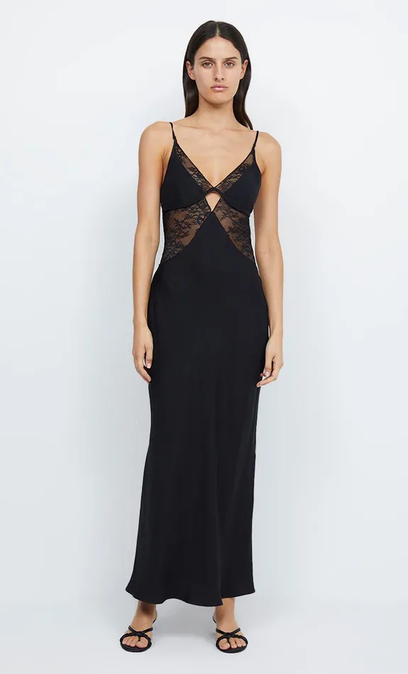 Woman Bec Bridge Backless Dresses NORA LACE MAXI DRESS Black