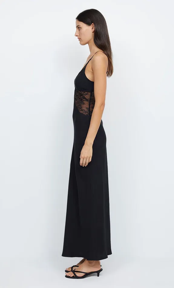 Woman Bec Bridge Backless Dresses NORA LACE MAXI DRESS Black Woman Bec Bridge Backless Dresses NORA LACE MAXI DRESS Black