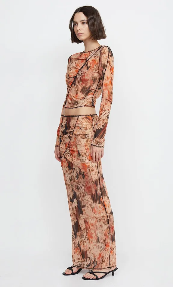 Woman Bec Bridge Long Sleeve AVERIL GATHERED LONG SLEEVE TOP Glitch Floral Woman Bec Bridge Long Sleeve AVERIL GATHERED LONG SLEEVE TOP Glitch Floral